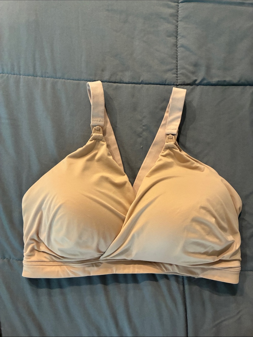 SPANX Nude Wireless Nursing Bra with Clip-Down Straps